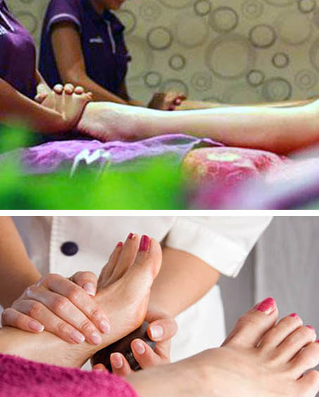 Caring foot massage